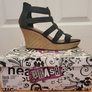 Womens Platform Sandals Black Size 7.5 Spontaneous Brash Noah